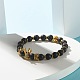 Electroplated Natural Lava Rock & Synthetic Howlite Beads Stretch Bracelets Set for Girl Women(X1-BJEW-JB06924)-5