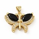 Brass Micro Pave Cubic Zirconia Pendants(KK-B059-34G)-2