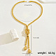 Exaggerated Brass Lariat Necklaces(FB4950-2)-1