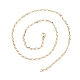 Brass Figaro Chains Necklace for Women(NJEW-P265-20G)-3