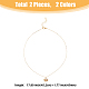 2Pcs 2 Colors Alloy Pendant Necklaces Set(NJEW-FI0001-54)-2