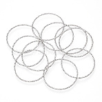 Brass Linking Rings, Soldered, Nickel Free, Real Platinum Plated, 30x1mm, Inner Diameter: 28mm(KK-R058-199-P)