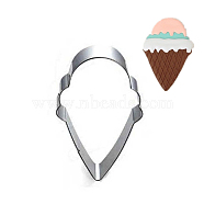 304 Stainless Steel Cookie Cutters, Cookies Moulds, DIY Biscuit Baking Tool, Ice Cream, Stainless Steel Color, 96x67mm(DIY-E012-92)