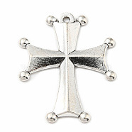 Tibetan Style Alloy Pendants, Cross, Antique Silver, 29x23x2mm, Hole: 1.2mm, 320pcs/500g(PALLOY-P293-150)