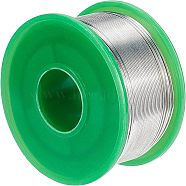 Tin Wire, Jewelry Making Supplies, with Spool, Silver, 0.6mm, 100g/roll(FIND-WH0110-056)