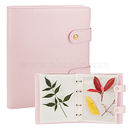 PU Binder Noterbook for Flower Press with Storage Bag, Tweezer, Suction Plate, Pink(DIY-WH0028-58)