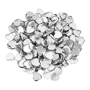 Aluminum Tray, Eyeshadow Compact Accessories, Heart, Silver, 19.5x19.5x4mm(ALUM-CA0001-02S)