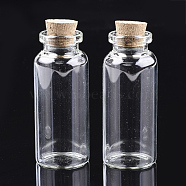 Glass Jar Glass Bottles Bead Containers, with Cork Stopper, Wishing Bottle, Clear, 6x2.5cm, Hole: 1.25cm, Capacity: 28ml(0.94 fl. oz)(AJEW-S074-02E)