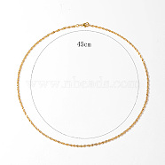 Brass Twisted Chain Necklaces, Golden, 17.72 inch(45cm)(DH7383)