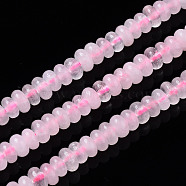 Natural Rose Quartz Beads Strands, Rondelle, 4~5x2mm, Hole: 0.8mm, about 155~160pcs/strand, 14.96~15.35 inch(38~39cm)(G-S366-122)