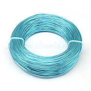 Round Aluminum Wire, Bendable Metal Craft Wire, for DIY Jewelry Craft Making, Dark Turquoise, 6 Gauge, 4mm, 16m/500g(52.4 Feet/500g)(AW-S001-4.0mm-02)