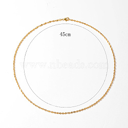 Brass Twisted Chain Necklaces, Golden, 17.72 inch(45cm)(DH7383)