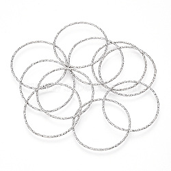 Brass Linking Rings, Soldered, Nickel Free, Real Platinum Plated, 30x1mm, Inner Diameter: 28mm(KK-R058-199-P)