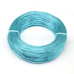 Round Anodized Aluminum Wire, Bendable Metal Craft Wire, for DIY Jewelry Craft Making, Dark Turquoise, 6 Gauge, 4mm, 16m/500g(52.4 Feet/500g)(AW-S001-4.0mm-02)