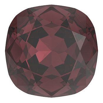 Preciosa&reg MAXIMA Crystal Fancy Stones, Czech Crystal, 435 36 132 Cushion Square, Dura Foiling, 90100 Burgundy, 10x10mm