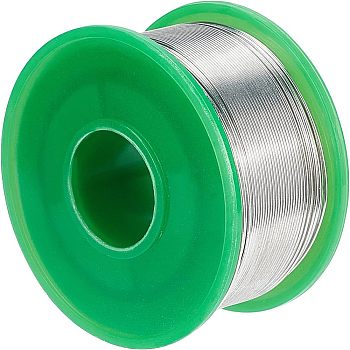 Tin Wire, Jewelry Making Supplies, with Spool, Silver, 0.6mm, 100g/roll