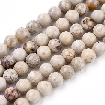 Natural Maifanite/Maifan Stone Beads Strands, Round, 6mm, Hole: 1mm, about 62pcs/strand, 15.1 inch