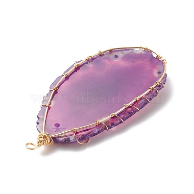 Natural Agate Slices Big Pendants(PALLOY-JF01633-01)-4