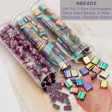 стеклянный бисер nbeads 336шт 2 размер(SEED-NB0001-96)-4