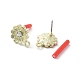Rack Plating Golden Alloy with Rhinestone Stud Earring Findings(EJEW-B036-02G-15)-2