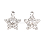 Star 304 Stainless Steel Rhinestone Settings, Point Back Pendant Base, Long-Lasting Plated, Stainless Steel Color, Fit For 0.8mm Rhinestone, 16x14x3mm, Hole: 1.4mm(STAS-F366-04P)