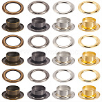 200 Sets 4 Colors Iron Grommet Eyelet Findings, with Washers, for Bag Repair Replacement Pack, Mixed Color, 11x4mm, Inner Diameter: 8mm, 50pcs/set(SCRA-GF0001-10A-02)
