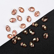 Czech Glass Beads, Tulip Petal/Lily Petal, Sandy Brown, 8.5x6x4mm, Hole: 1mm, about 37pcs/10g(X-GLAA-L025-D06)
