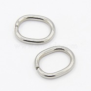 201 Stainless Steel Open Jump Rings, Oval, Stainless Steel Color, 13.5x11x1.5mm, Hole: 10x7mm(STAS-M008-01)