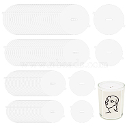 120 Sheets 4 Style Paper Candle Dust Covers for Candle Cups, Flat Round, White, 5.8~7.9x5~6.9x0.05cm, Inner Diameter: 1~1.4x0.15~0.2cm, 30 sheets/style(DIY-FG0004-68)