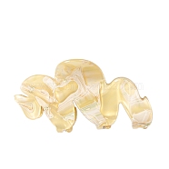 Wave PVC Claw Hair Clips, Hair Accessories for Women & Girls, Beige, 87x46x50mm(PW-WG994EC-06)