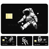 Rectangle PVC Plastic Waterproof Card Stickers, Self-adhesion Card Skin for Bank Card Decor, Spaceman, 186.3x137.3mm(DIY-WH0432-348)