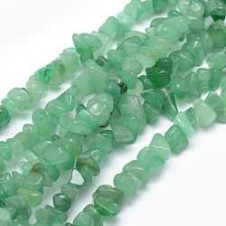 Natural Green Aventurine Beads Strands, Chip, 5~8mm, Hole: 1mm, about 33 inch(84cm)(G-P332-09B)