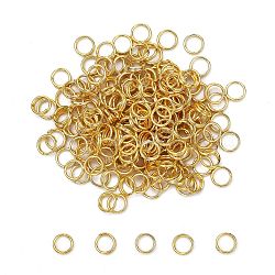 Brass Split Rings, Double Loops Jump Rings, Nickel Free, Golden, 5x1.2mm, about 3.8mm inner diameter, about 370pcs/20g(X-JRDC5MM-NFG)