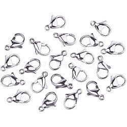 304 Stainless Steel Lobster Claw Clasps, Stainless Steel Color, 15x9x4mm, Hole: 2mm, about 100pcs/box(STAS-PH0010-02D)