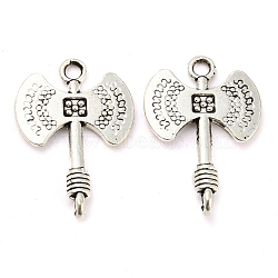 Tibetan Style Alloy Connector Charms, Cadmium Free & Lead Free, Axe Links, Antique Silver, 24x16x4mm, Hole: 2mm & 1mm, about 526pcs/1000g(FIND-G065-06AS)
