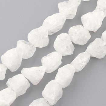 Natural Quartz Crystal Beads, AB Color Plated, Nuggets, 14~20x12~16x9~16mm, Hole: 1.5mm, about 26pcs/strand, 15.7 inch