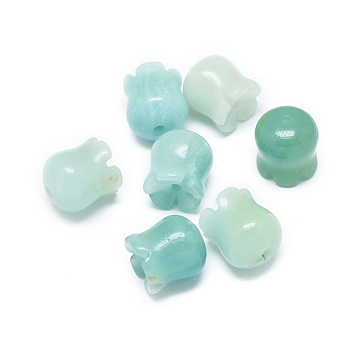 Natural Amazonite Beads, Flower, 9~10x9~10.5mm, Hole: 1.4mm