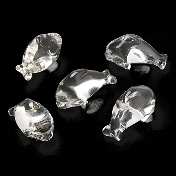 Synthetic Quartz Crystal Sculpture Display Decorations, for Home Office Desk, Dolphin, 20~21x36~37x18.5~19.5mm