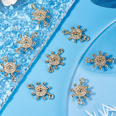 Long-Lasting Plated Brass Micro Pave Clear Cubic Zirconia Connector Charms(KK-BBC0003-34)-4