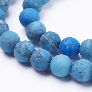 Dyed Natural Map Stone/Picasso Stone/Picasso Jasper Beads Strands(G-F520-52-8mm)-3
