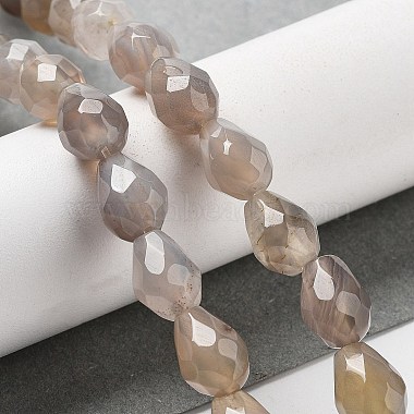 Natural Grey Agate Beads Strands(G-P520-B08-01)-2