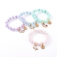 Transparent Acrylic Stretch Charm Bracelets for Kids(BJEW-JB06167)-1