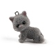 Pendentifs chaton mignons en résine floquée(MACR-P043-K03)-1