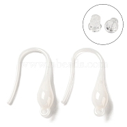 Hypoallergenic Bioceramics Zirconia Ceramic Ear Hooks, No Fading, Nickel Free, White, 17x3.5mm, Hole: 0.9mm, Pin: 0.8mm(EJEW-F340-11)