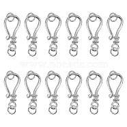 ARRICRAFT Brass S-Hook Clasps, Platinum, 20x9mm, Hole: 3mm, 20pcs/box(KK-AR0001-70P)