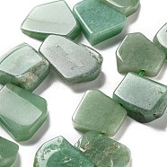 Natural Green Aventurine Beads Strands, Nuggets, Top Drilled, 16~17x18~23.5x6~8mm, Hole: 0.7mm, about 15pcs/strand, 7.28~7.72''(18.5~19.6cm)(G-P528-K05-01)