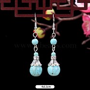 Turquoise Dangle Earrings for Women, Teardrop(WG2299-9)