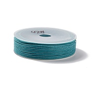 Braided Nylon Threads, Dyed, Knotting Cord, for Chinese Knotting, Crafts and Jewelry Making, Dark Turquoise, 1mm, about 21.87 Yards(20m)/Roll(NWIR-E023-1mm-32)