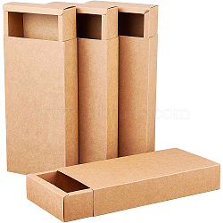 Kraft Paper Folding Box, Drawer Box, Rectangle, BurlyWood, 16.3x24cm, Finished Product: 22x10x4cm(CON-WH0010-01I-C)