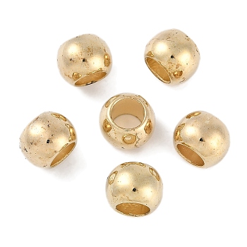 CCB Plastic Round Beads, Gold, 11.5x8.5mm, Hole: 6.5mm